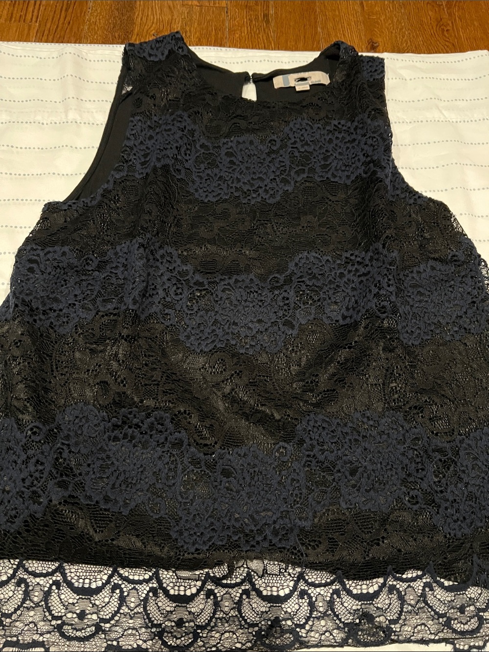 LOFT Sleeveless Lace Camisole in Black and Navy